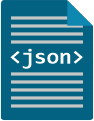 Icon representing a JSON file